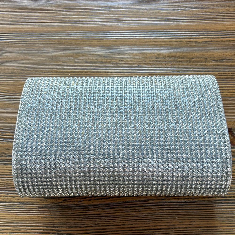 Sparkling Silver Rhinestone Clutch - Picture 5 of 11